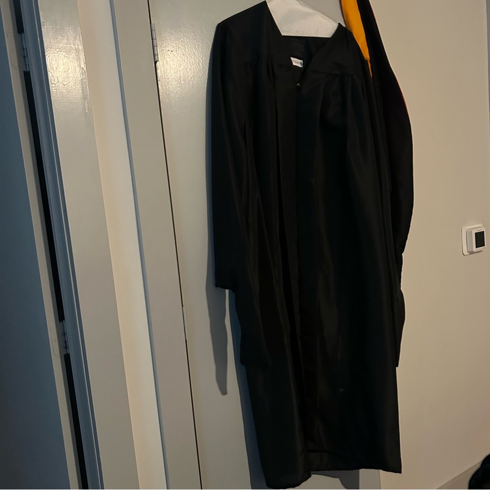 Black Graduation Gown with Cap